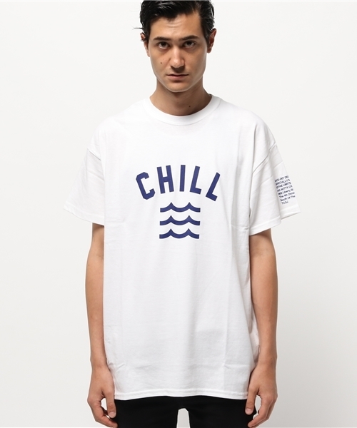 MYE-DO'（マイ・ドゥ）の「GD Tシャツ ”CHILL WAVE”（Tシャツ/カットソー・メンズ・ホワイト/ネイビー/ワイン/ブラック/グリーン/ブラウン・LARGE/MEDIUM/SMALL）」の9枚目の写真