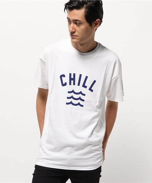 MYE-DO'（マイ・ドゥ）の「GD Tシャツ ”CHILL WAVE”（Tシャツ/カットソー・メンズ・ホワイト/ネイビー/ワイン/ブラック/グリーン/ブラウン・LARGE/MEDIUM/SMALL）」の16枚目の写真