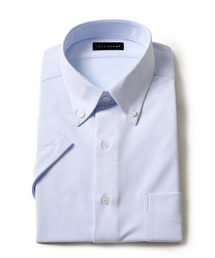 TETE HOMME（テットオム）の「形態安定ドライノーアイロンボタンダウンドレスシャツ / 半袖ビジネスシャツ（ビジネスシャツ・メンズ）」