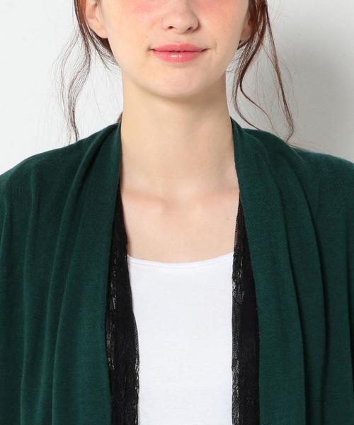 Another Edition（アナザーエディション）の「インナーレースロングカーディガン/AEBC ｲﾝﾅｰﾚｰｽﾛﾝｸﾞCGN◆（カーディガン/ボレロ・レディース・ベージュ/ケリー/ネイビー・ﾌﾘ-）」の15枚目の写真