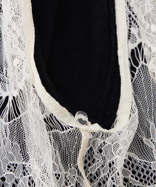 Another Edition（アナザーエディション）の「インナーレースロングカーディガン/AEBC ｲﾝﾅｰﾚｰｽﾛﾝｸﾞCGN◆（カーディガン/ボレロ・レディース・ベージュ/ケリー/ネイビー・ﾌﾘ-）」の8枚目の写真