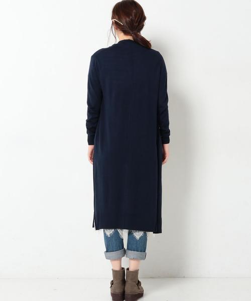 Another Edition（アナザーエディション）の「インナーレースロングカーディガン/AEBC ｲﾝﾅｰﾚｰｽﾛﾝｸﾞCGN◆（カーディガン/ボレロ・レディース・ベージュ/ケリー/ネイビー・ﾌﾘ-）」の4枚目の写真