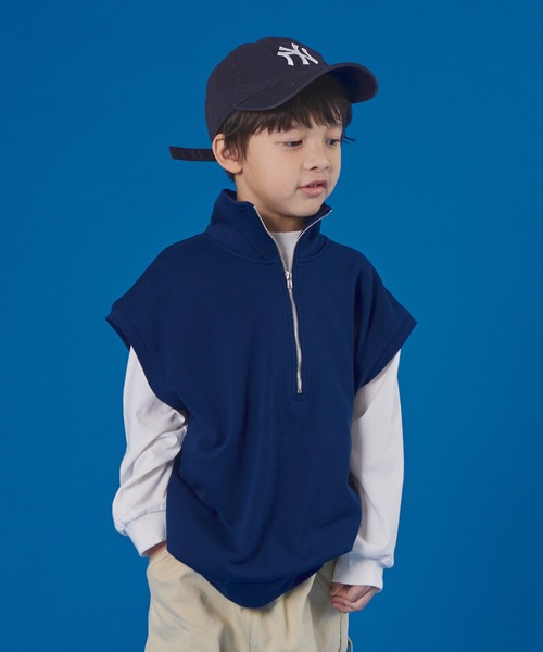 裏毛ハーフジップトップス　ネイビー FREAK'S STORE（フリークスストア）の「MLB × FREAK'S STORE