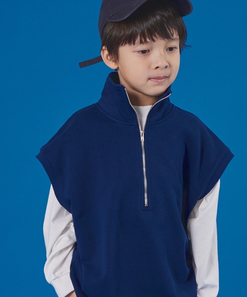 PAIRMANON STREET】裏毛 ハーフジップ ベスト（ベスト