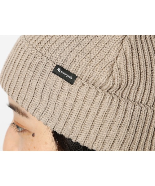 Snow Peak(スノーピーク)の「Pe/Co Knit Cap(ニットキャップ/ビーニー・メンズ・ブラック/グレー/マスタード/ベージュ・ONE SIZE)」の14枚目の写真