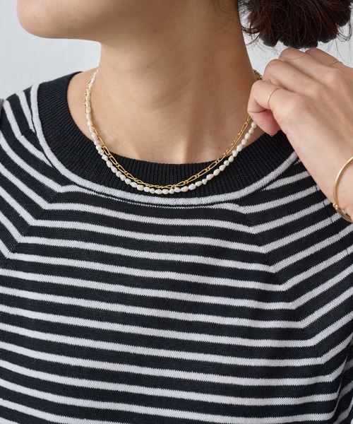 BEARDSLEY（ビアズリー）の「3WAY淡水パールネックレス（ネックレス・レディース・ゴールド・FREE）」の9枚目の写真