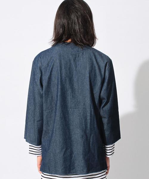 MONKEY TIME(モンキータイム)の「<monkey time> ∴ 6.5ozデニム プルオーバーシャツ◆(シャツ/ブラウス・メンズ・ネイビー・X-LARGE/LARGE/MEDIUM/SMALL)」の5枚目の写真