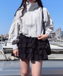 AS KNOW AS plus | ◎サイドライン スタンドショートブルゾン(ナイロンジャケット)