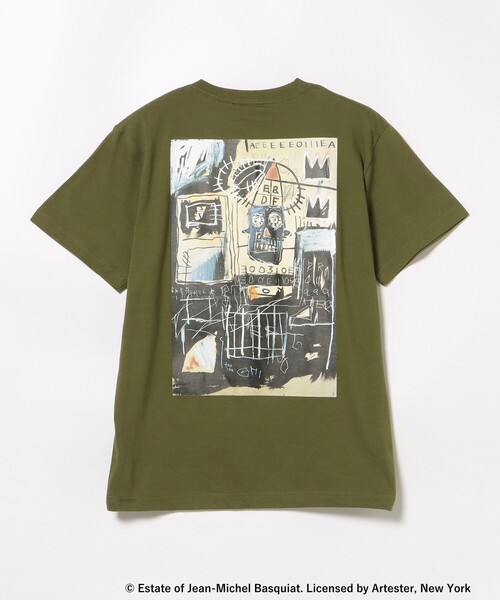 BEAMS T(ビームスティー)の「BEAMS T / BASQUIAT T-SHIRT①(Tシャツ/カットソー・メンズ・オリーブ/グレー・XL/L/M/S)」の1枚目の写真