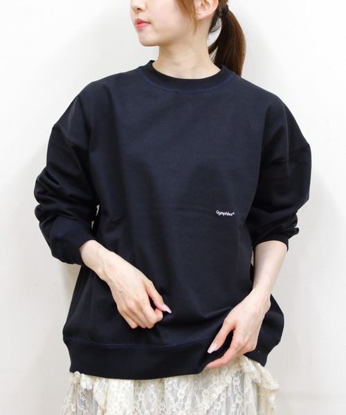 GYMPHLEX(ジムフレックス)の「GYMPHLEX/ジムフレックス クルーネックロングスリーブTEE CREWNECK LONGSLEEVE TEE GY-C0102 HWJ(Tシャツ/カットソー・レディース・オフホワイト/チャコールグレー/ライトグレー/ブルーグレー/ダークネイビー・S/M/L)」の5枚目の写真