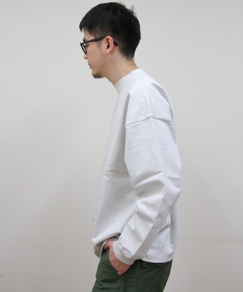 GYMPHLEX(ジムフレックス)の「GYMPHLEX/ジムフレックス クルーネックロングスリーブTEE CREWNECK LONGSLEEVE TEE GY-C0102 HWJ(Tシャツ/カットソー・レディース・チャコールグレー/オフホワイト/ライトグレー/ブルーグレー・S/M/L)」の12枚目の写真