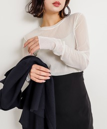 SENSE OF PLACE by URBAN RESEARCH | シアーチュールトップ(Tシャツ/カットソー)