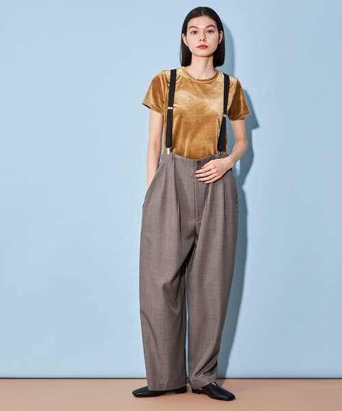 CITEN（シテン）の「＜CITEN＞ベロア コンパクト Tシャツ（Tシャツ/カットソー・レディース・オフホワイト/ブラウン/ダークグレー/イエロー/ライトピンク・FREE）」の19枚目の写真