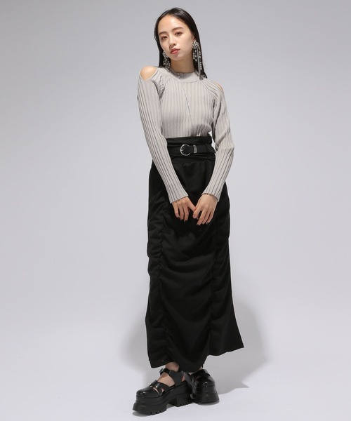 HARE（ハレ）の「カタアキZIPリブニット(HARE)（ニット/セーター・レディース・グレイッシュベージュ/ブラック・FREE）」の19枚目の写真