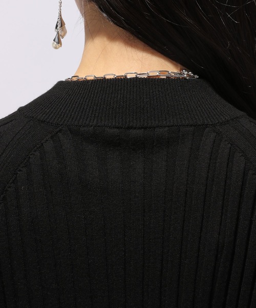HARE（ハレ）の「カタアキZIPリブニット(HARE)（ニット/セーター・レディース・グレイッシュベージュ/ブラック・FREE）」の5枚目の写真