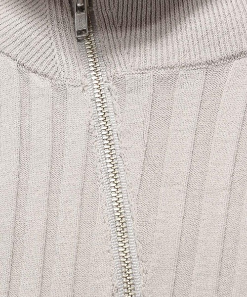 HARE（ハレ）の「カタアキZIPリブニット(HARE)（ニット/セーター・レディース・グレイッシュベージュ/ブラック・FREE）」の3枚目の写真