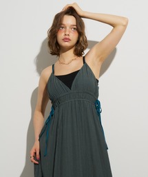 Unitage（ユニテージ）の「配色ボリュームシアーキャミワンピース（ワンピース）」