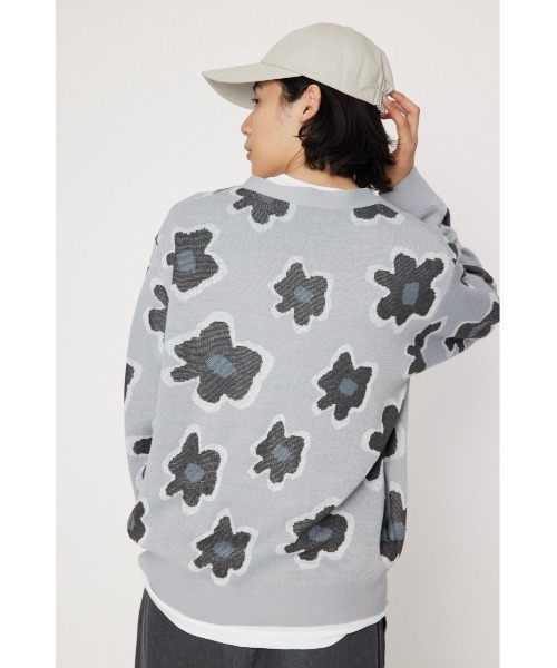 RODEO CROWNS WIDE BOWL(ロデオクラウンズワイドボウル)の「フラワージャガードニットカーディガン(カーディガン/ボレロ・メンズ・グリーン系その他/ブラック系その他/グレー系その他・MEDIUM/LARGE)」の20枚目の写真