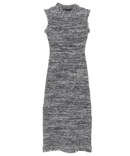 anuans（アニュアンス）の「ブラッシュツイードニットワンピース