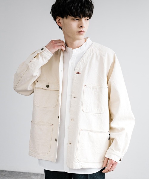 新品　クリフメイヤー　ノーカラーデニムジャケット KRIFF MAYER（クリフメイヤー）の「KRIFF MAYER クリフメイヤー ノー