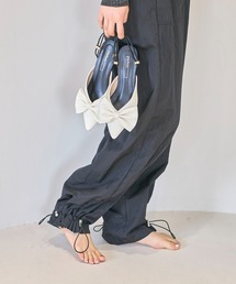 noyau（ノヤウ）の「2WAYリボンストラップミュールパンプス（サンダル）」