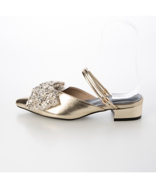 noyau(ノヤウ)の「【新色追加】2WAYリボンストラップミュールパンプス(パンプス・レディース・ブラック系その他/ホワイト系その他2/ブラック/シルバー/イエローゴールド/シルバー系その他・S/M/L/LL)」の9枚目の写真