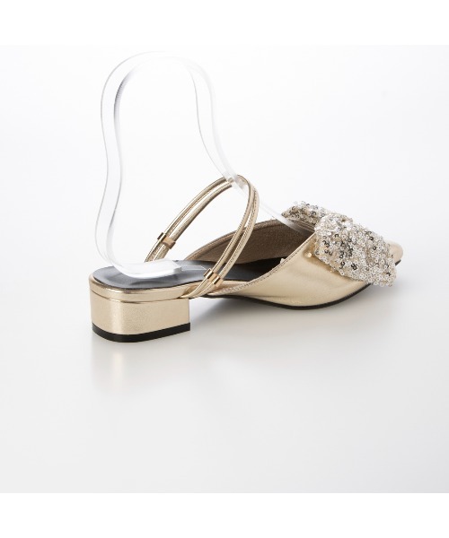 noyau(ノヤウ)の「【新色追加】2WAYリボンストラップミュールパンプス(パンプス・レディース・ブラック系その他/ホワイト系その他2/ブラック/シルバー/イエローゴールド/シルバー系その他・S/M/L/LL)」の10枚目の写真