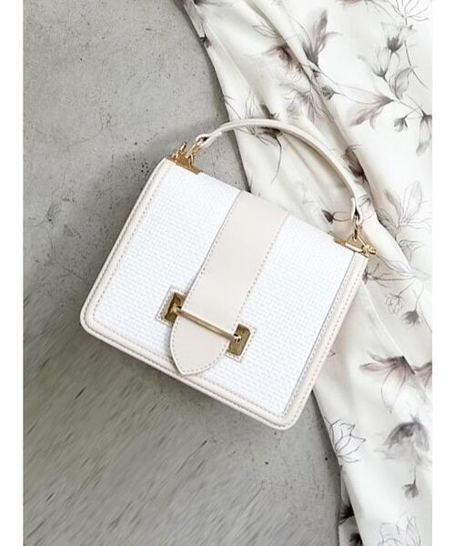 MERCURYDUO（マーキュリーデュオ）の「バイカラーブレードMIXミニBAG（ハンドバッグ・レディース・アイボリー/ブラック・FREE）」の10枚目の写真