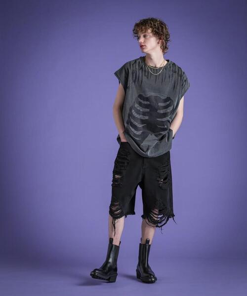 【男女兼用】Danke Schonダンケシェーン ノースリーブフーディ DankeSchon/ダンケシェーン/CHEMICAL SWEAT NOSLEEVE HOODIE