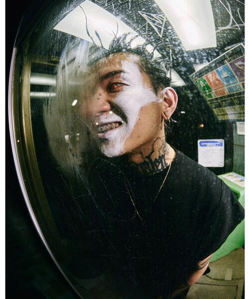 DANKE SCHON ボーンプリントデストロイノースリーブカットソー M DANKE