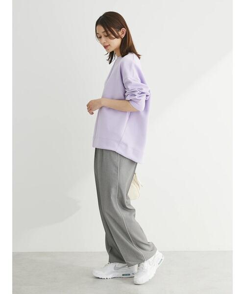 Green　Parks（グリーンパークス）の「パイピングサイドラインワイドパンツ（その他パンツ・レディース・グレー/ベージュ・FREE）」の8枚目の写真