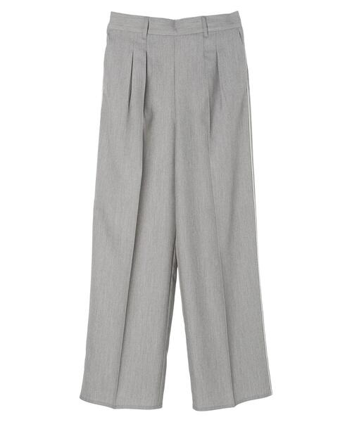 Green　Parks（グリーンパークス）の「パイピングサイドラインワイドパンツ（その他パンツ・レディース・グレー/ベージュ・FREE）」の19枚目の写真