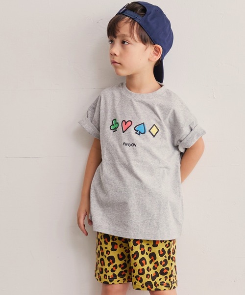 Life Support Products(ライフサポートプロダクツ)の「S/SプリントTシャツ(80~150cm)(Tシャツ/カットソー・キッズ・ライトブルー/チャコール/杢グレー/マスタード/アイボリー/カーキ/オフホワイト/レッド/パープル/ブラック・90/100/110/120/80/130/95/140/150)」の4枚目の写真