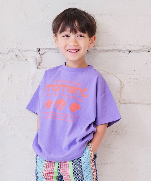 Life Support Products(ライフサポートプロダクツ)の「S/SプリントTシャツ(80~150cm)(Tシャツ/カットソー・キッズ・ライトブルー/チャコール/杢グレー/マスタード/アイボリー/カーキ/オフホワイト/レッド/パープル/ブラック・90/100/110/120/80/130/95/140/150)」の8枚目の写真