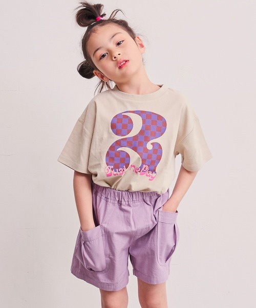 Life Support Products(ライフサポートプロダクツ)の「S/SプリントTシャツ(80~150cm)(Tシャツ/カットソー・キッズ・ライトブルー/チャコール/杢グレー/マスタード/アイボリー/カーキ/オフホワイト/レッド/パープル/ブラック・90/100/110/120/80/130/95/140/150)」の3枚目の写真