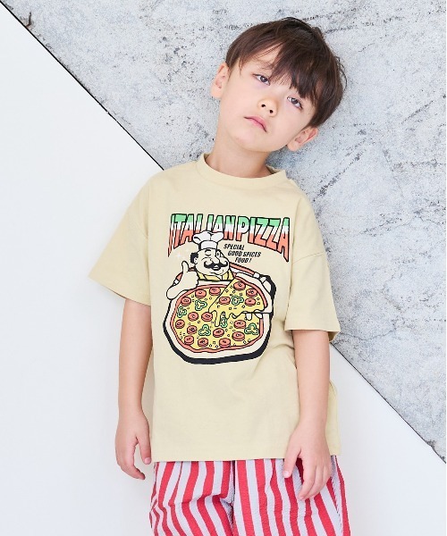 Life Support Products(ライフサポートプロダクツ)の「S/SプリントTシャツ(80~150cm)(Tシャツ/カットソー・キッズ・ライトブルー/チャコール/杢グレー/マスタード/アイボリー/カーキ/オフホワイト/レッド/パープル/ブラック・90/100/110/120/80/130/95/140/150)」の14枚目の写真