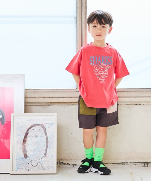 Life Support Products(ライフサポートプロダクツ)の「S/SプリントTシャツ(80~150cm)(Tシャツ/カットソー・キッズ・ライトブルー/チャコール/杢グレー/マスタード/アイボリー/カーキ/オフホワイト/レッド/パープル/ブラック・90/100/110/120/80/130/95/140/150)」の17枚目の写真
