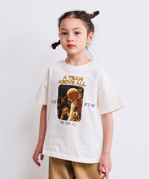 Life Support Products(ライフサポートプロダクツ)の「S/SプリントTシャツ(80~150cm)(Tシャツ/カットソー・キッズ・ライトブルー/チャコール/杢グレー/マスタード/アイボリー/カーキ/オフホワイト/レッド/パープル/ブラック・90/100/110/120/80/130/95/140/150)」の19枚目の写真