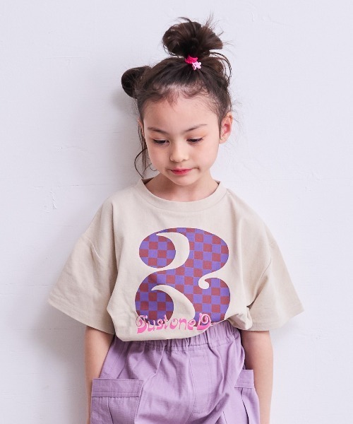 Life Support Products(ライフサポートプロダクツ)の「S/SプリントTシャツ(80~150cm)(Tシャツ/カットソー・キッズ・ライトブルー/チャコール/杢グレー/マスタード/アイボリー/カーキ/オフホワイト/レッド/パープル/ブラック・90/100/110/120/80/130/95/140/150)」の22枚目の写真