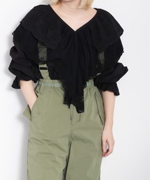 cepo | インド綿 ラッフルチュールレースブラウス(シャツ/ブラウス)