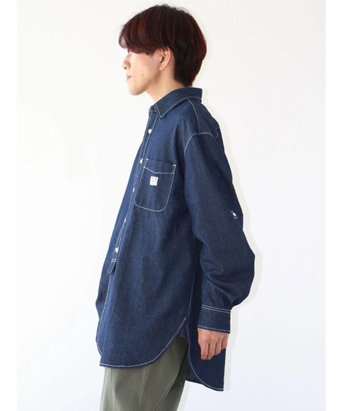 CRAFT STANDARD BOUTIQUE(クラフトスタンダードブティック)の「ハーフプラケットデニムシャツ(シャツ/ブラウス・メンズ・インディゴブルー/ダークインディゴブルー・XL/M)」の6枚目の写真