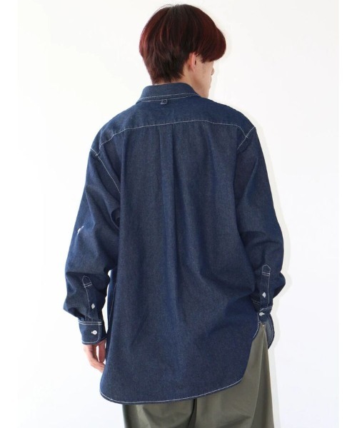 CRAFT STANDARD BOUTIQUE(クラフトスタンダードブティック)の「ハーフプラケットデニムシャツ(シャツ/ブラウス・メンズ・インディゴブルー/ダークインディゴブルー・XL/M)」の8枚目の写真