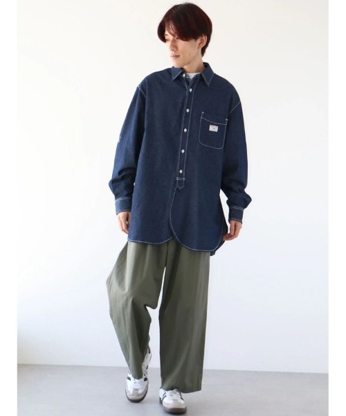 CRAFT STANDARD BOUTIQUE(クラフトスタンダードブティック)の「ハーフプラケットデニムシャツ(シャツ/ブラウス・メンズ・インディゴブルー/ダークインディゴブルー・XL/M)」の11枚目の写真