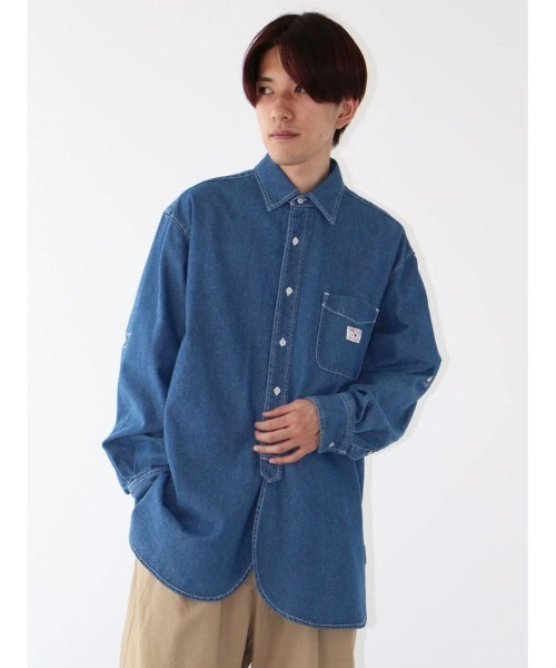 CRAFT STANDARD BOUTIQUE(クラフトスタンダードブティック)の「ハーフプラケットデニムシャツ(シャツ/ブラウス・メンズ・インディゴブルー/ダークインディゴブルー・XL/M)」の15枚目の写真