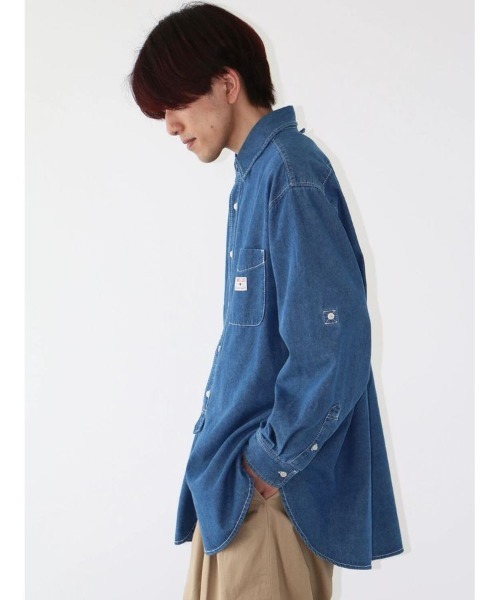 CRAFT STANDARD BOUTIQUE(クラフトスタンダードブティック)の「ハーフプラケットデニムシャツ(シャツ/ブラウス・メンズ・インディゴブルー/ダークインディゴブルー・XL/M)」の16枚目の写真