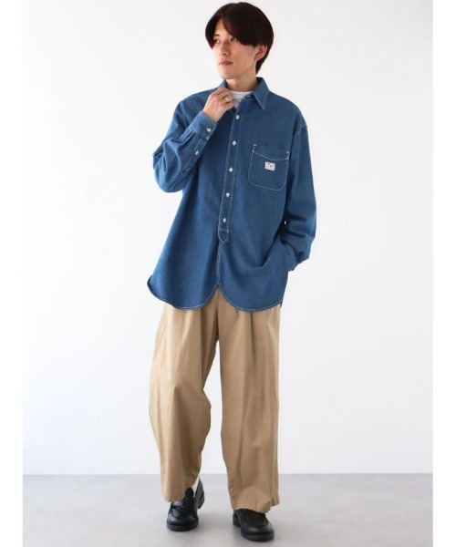 CRAFT STANDARD BOUTIQUE(クラフトスタンダードブティック)の「ハーフプラケットデニムシャツ(シャツ/ブラウス・メンズ・インディゴブルー/ダークインディゴブルー・XL/M)」の19枚目の写真