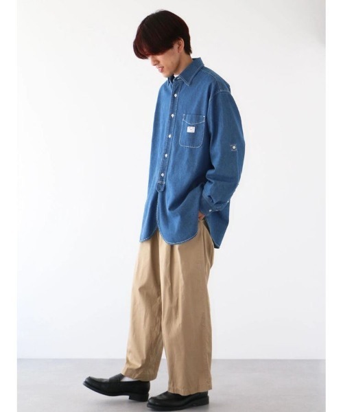 CRAFT STANDARD BOUTIQUE(クラフトスタンダードブティック)の「ハーフプラケットデニムシャツ(シャツ/ブラウス・メンズ・インディゴブルー/ダークインディゴブルー・XL/M)」の20枚目の写真