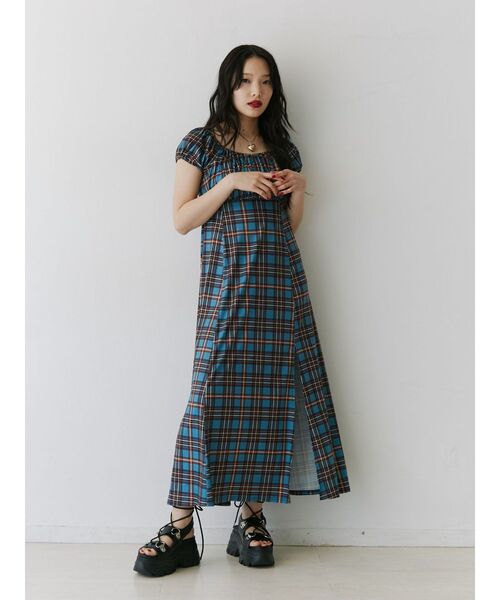 jouetie(ジュエティ)の「フレンチスリーブカットワンピース(ワンピース・レディース・ピンク/ブラウン/ブルー・MEDIUM)」の8枚目の写真