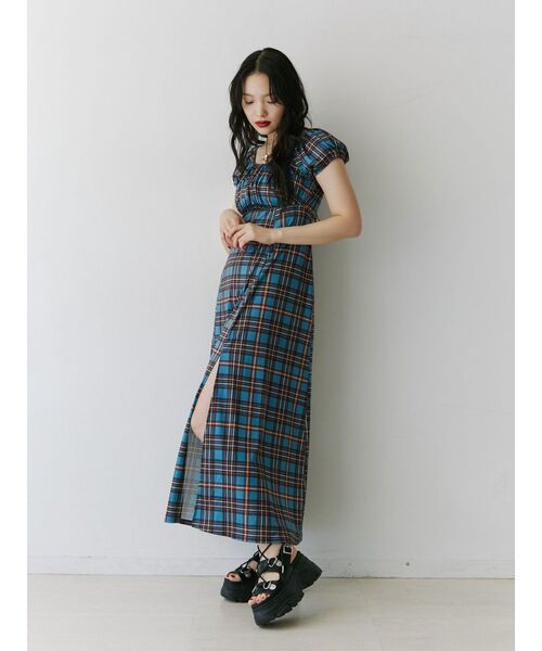 jouetie(ジュエティ)の「フレンチスリーブカットワンピース(ワンピース・レディース・ピンク/ブラウン/ブルー・MEDIUM)」の7枚目の写真