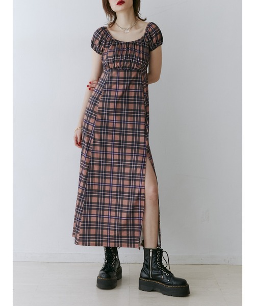 jouetie(ジュエティ)の「フレンチスリーブカットワンピース(ワンピース・レディース・ピンク/ブラウン/ブルー・MEDIUM)」の1枚目の写真